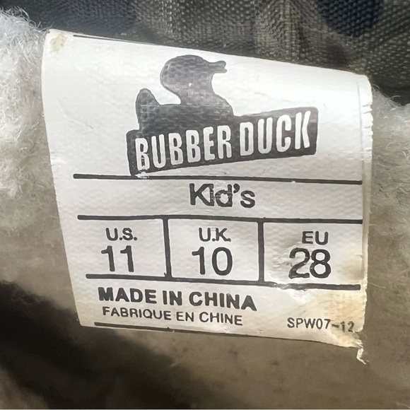 Rubber Duck Green Camouflage Snow Boots Size 11 Toddler - Picture 2 of 9